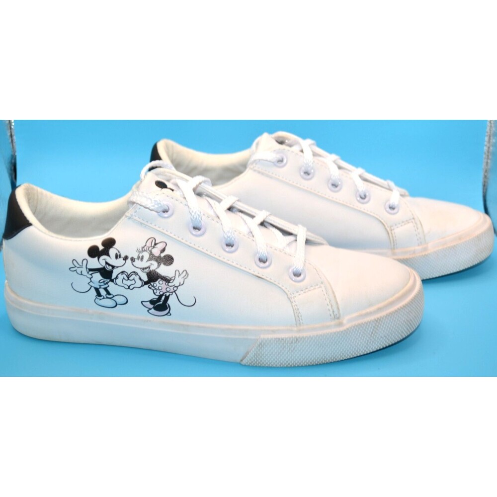 Disney Minnie Mouse Women's Athletic Shoes Sneakers Sz 7 Pink Black Bow Logo Cas